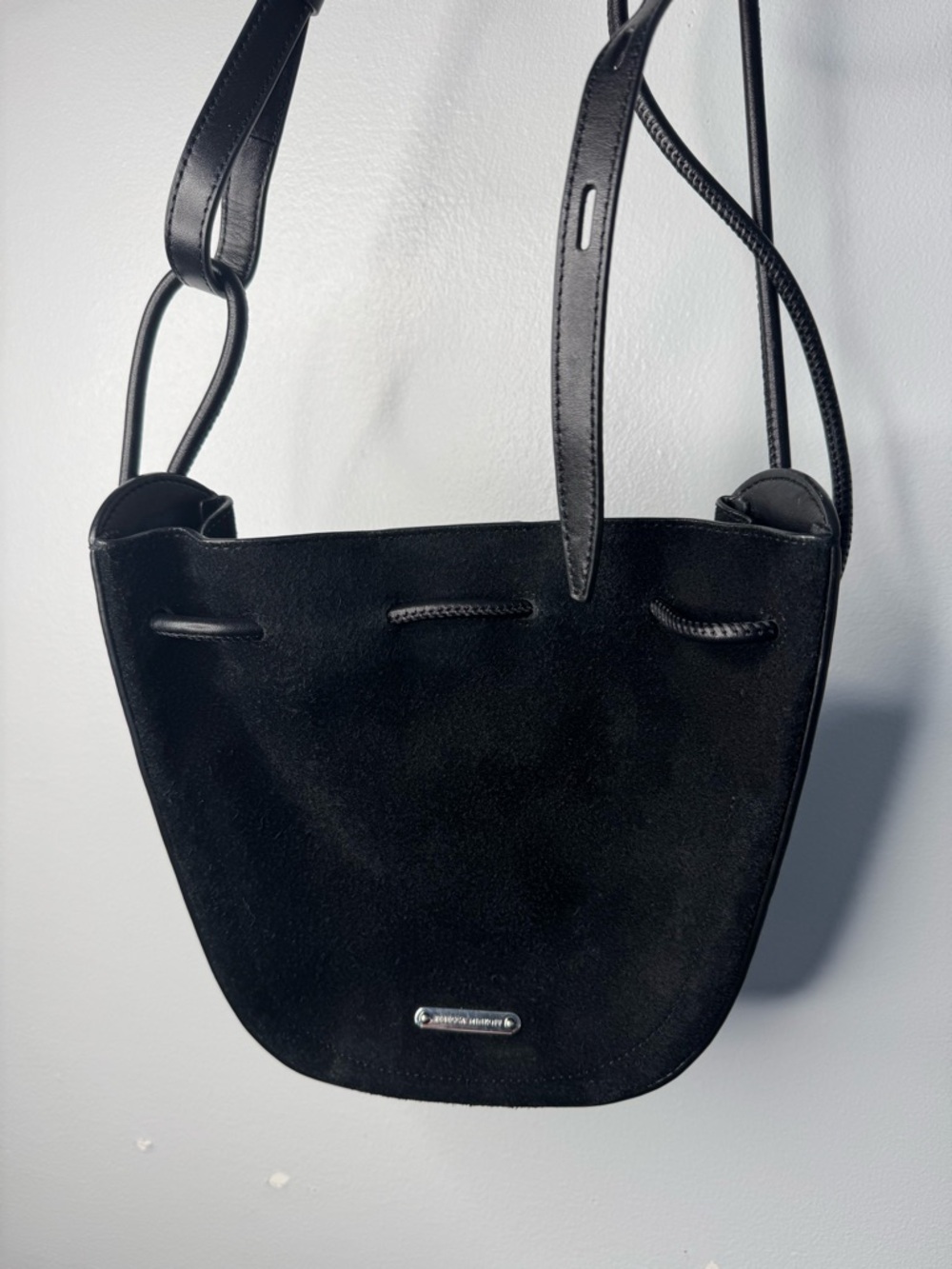 Rebecca Minkoff Black Crossbody Suede & Leather Shoulder Bag